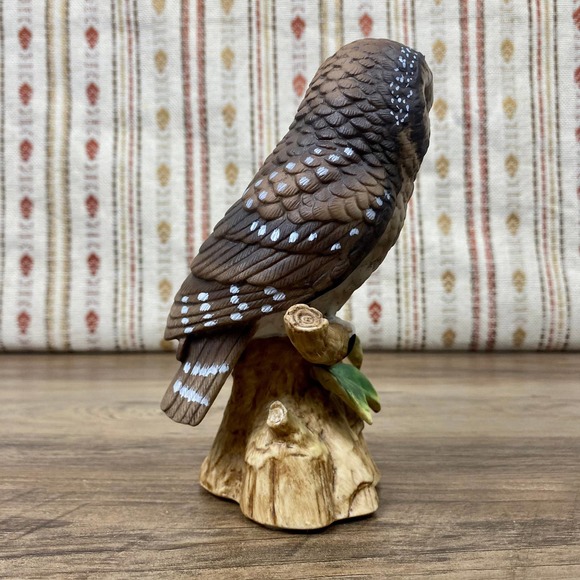 John James Audubon, Saw Whet Owl, Vintage 80s Ceramic Owl Figure - Picture 3 of 10